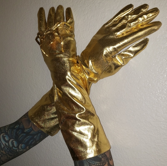 Accessories - Vintage Gold Lame Gloves Accessories - Vintage Gold Lame Gloves